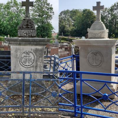 nettoyage du monument et peinture de grilles